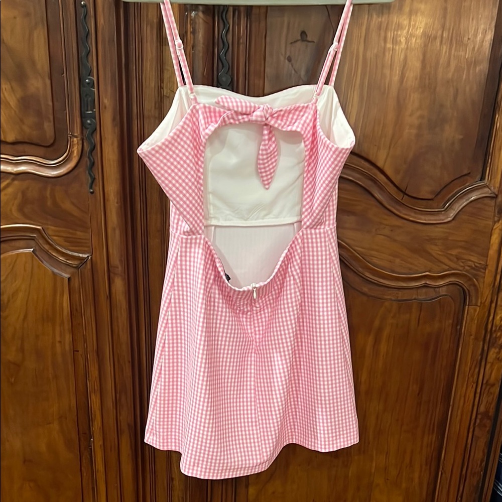 French Connection Pink Gingham Dress NWT - Picture 5 of 6